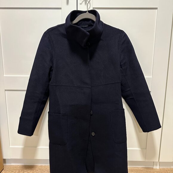 MaxMara wool Dark Blue Overcoat - Picture 1 of 4